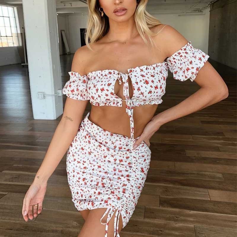 Ensemble floral pour femme